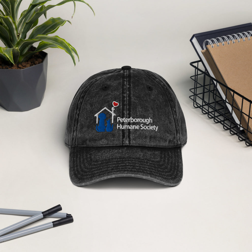 Embroidered Logo Vintage Cotton Twill Cap