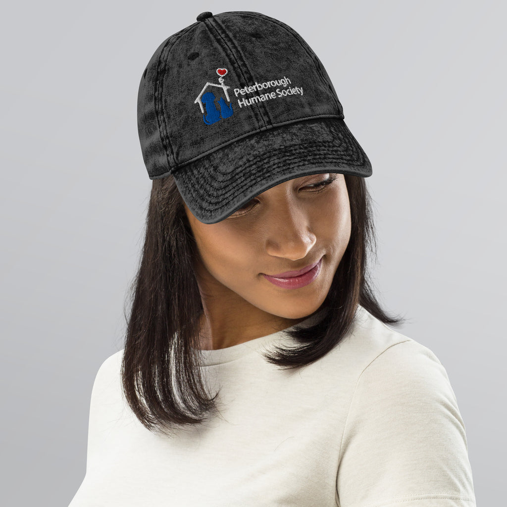 Embroidered Logo Vintage Cotton Twill Cap