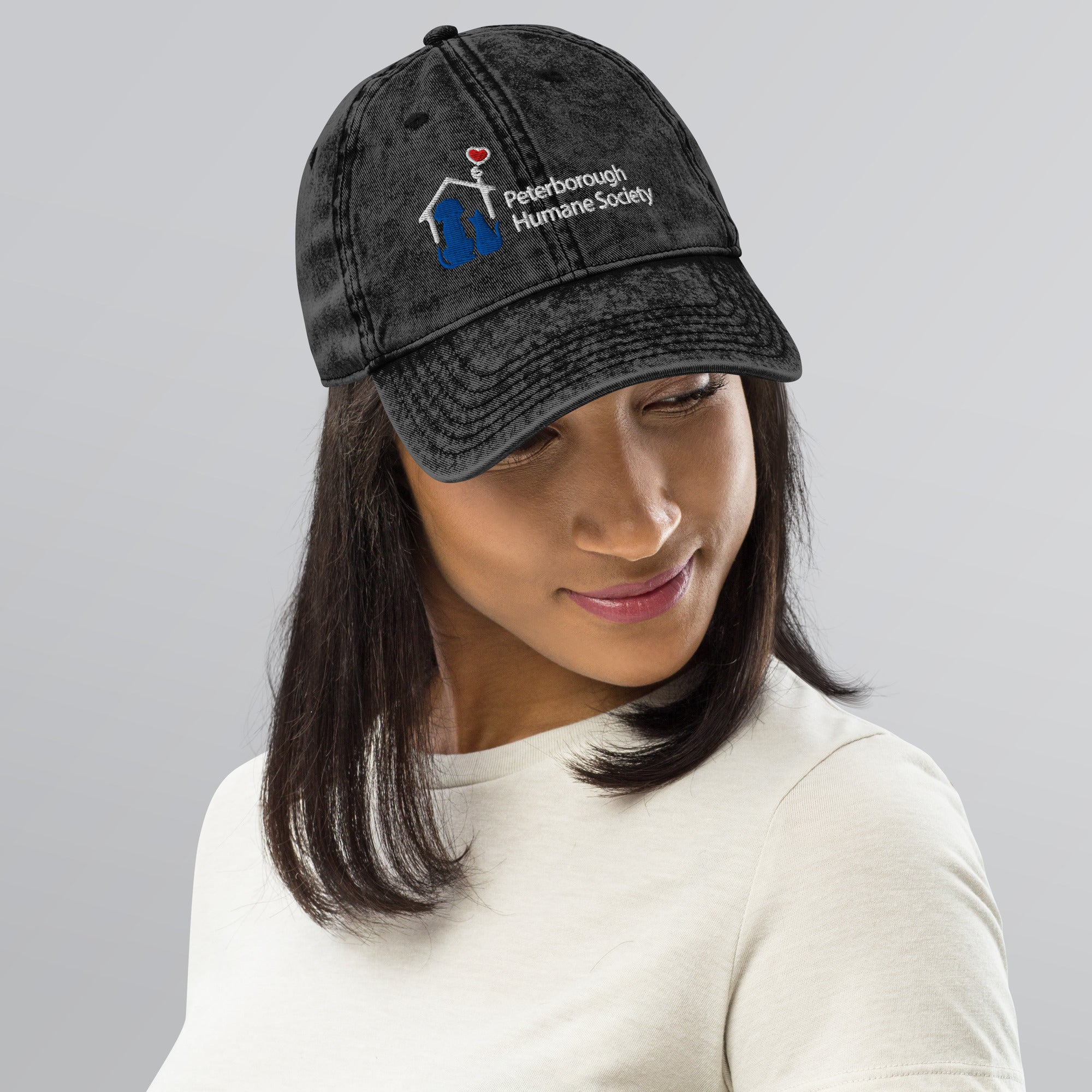 Embroidered Logo Vintage Cotton Twill Cap