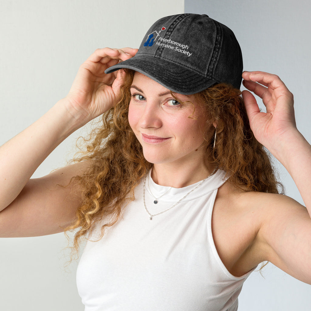 Embroidered Logo Vintage Cotton Twill Cap
